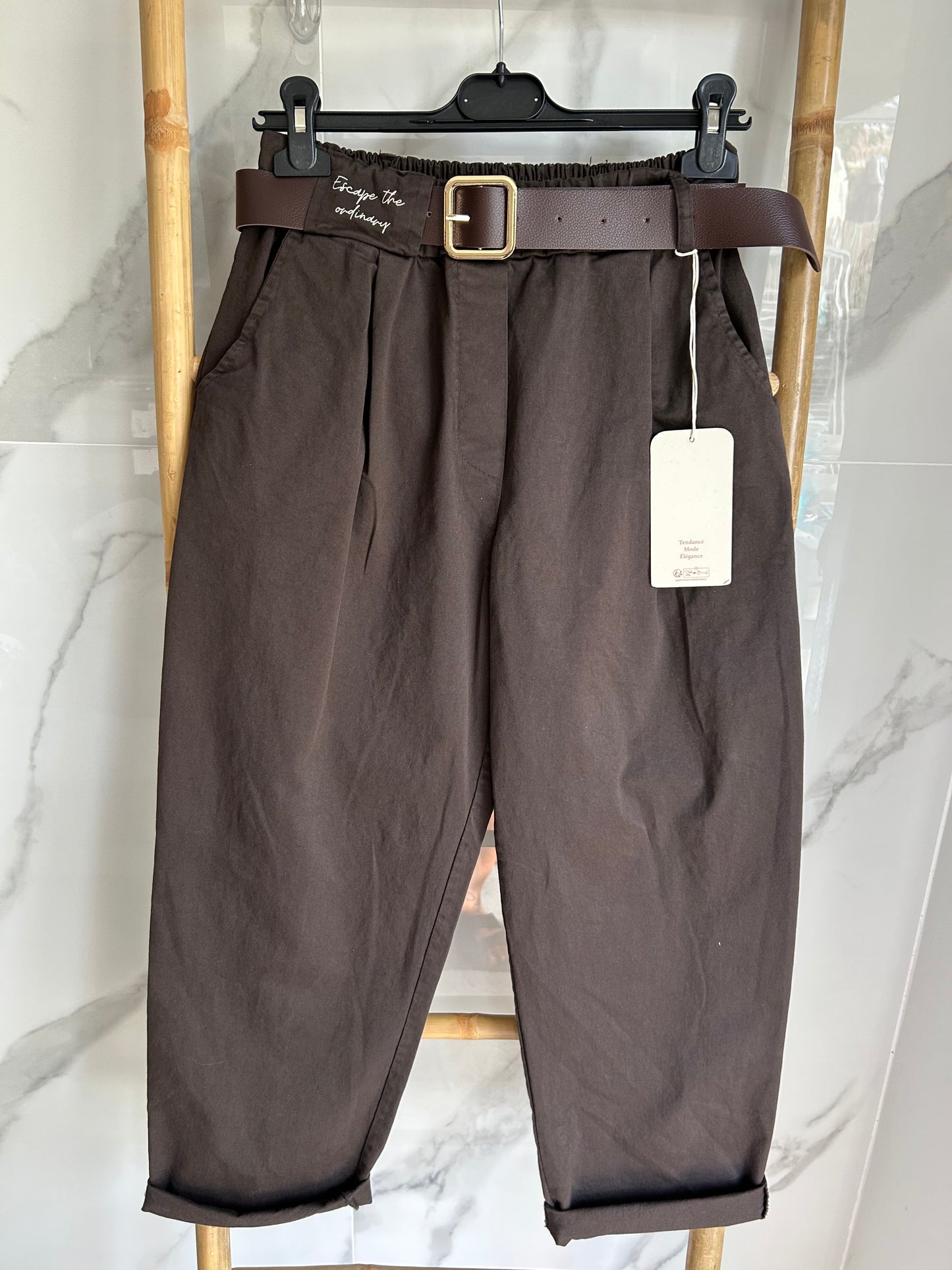 Pantalon ballon marron