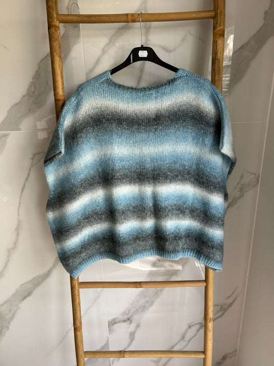 Gilet sans manches bleu&gris