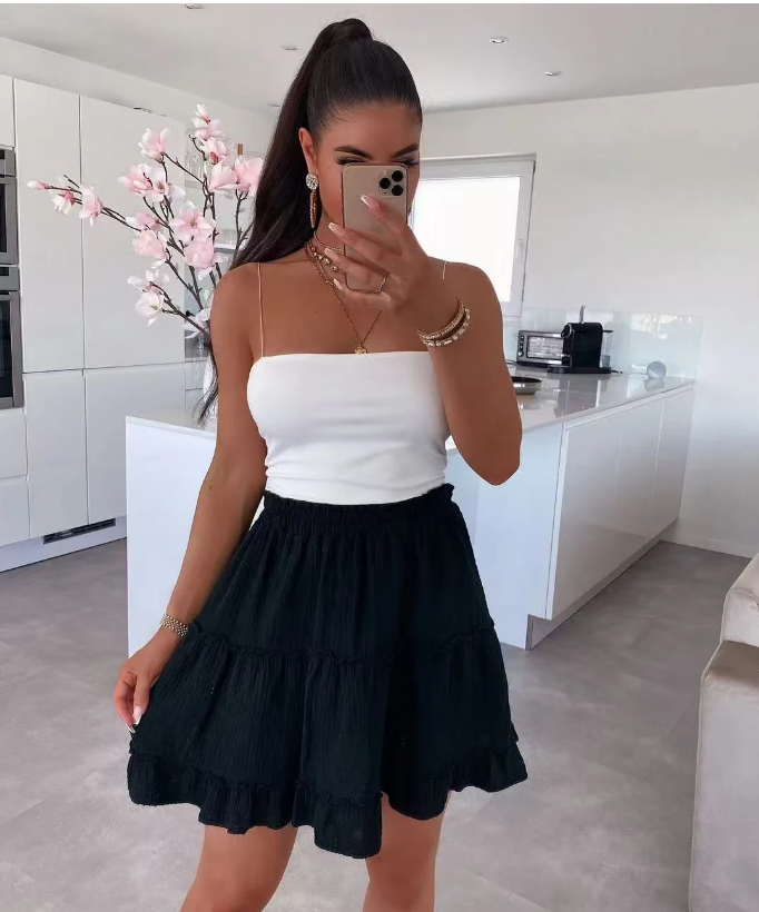Jupe en gaze de coton