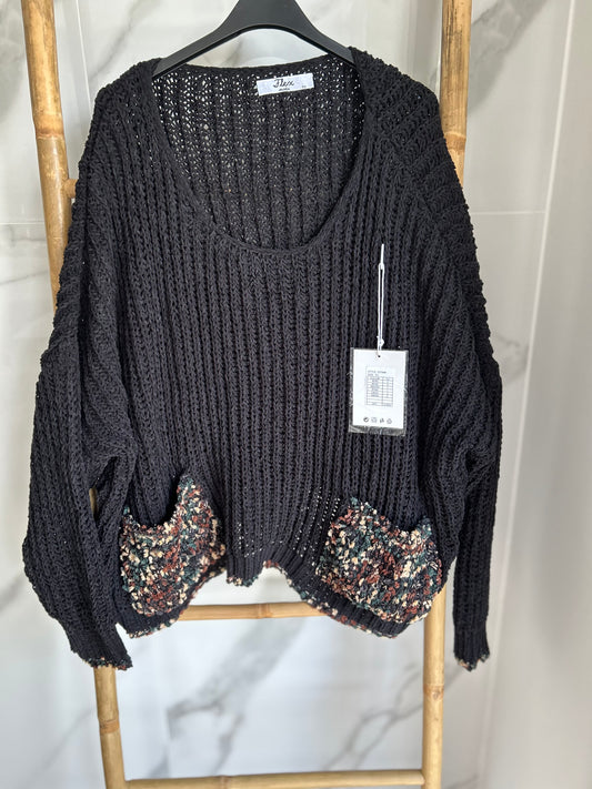 Pull oversize Bohème
