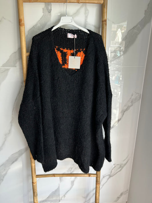 Pull oversize Rock & Roll – Noir