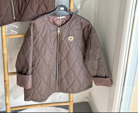 Veste matelassée Taupe